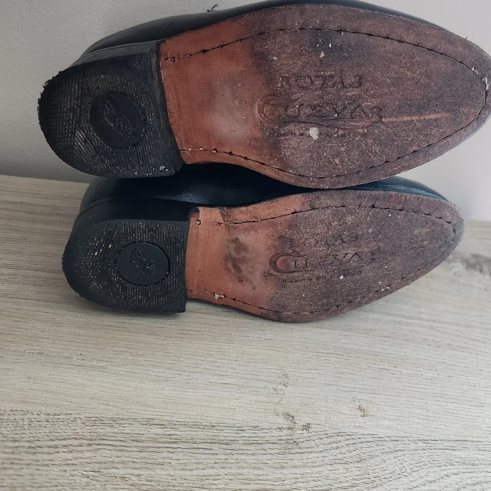 Botas Cuevas Black‎ Leather Chelsea Boots Kids Size 9